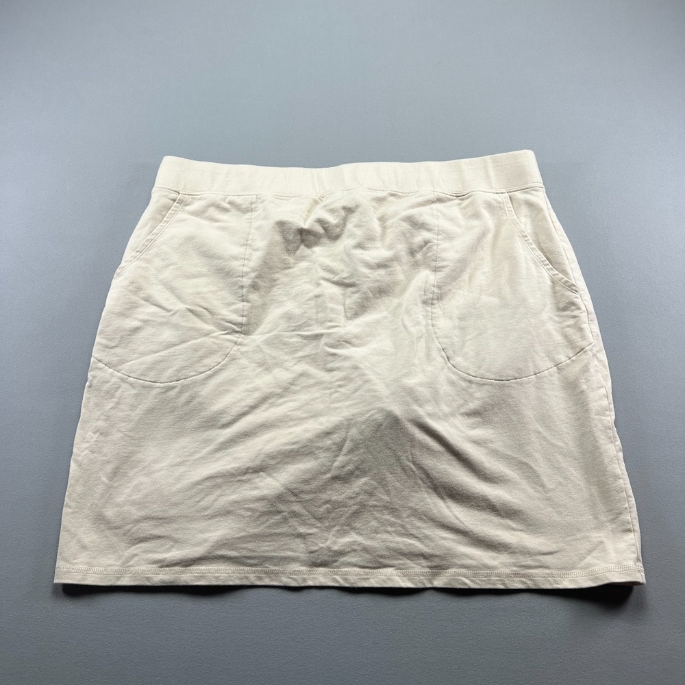 Belle By Kim Gravel Mini Skort Womens 1XT Beige High Waisted Built In Brief
